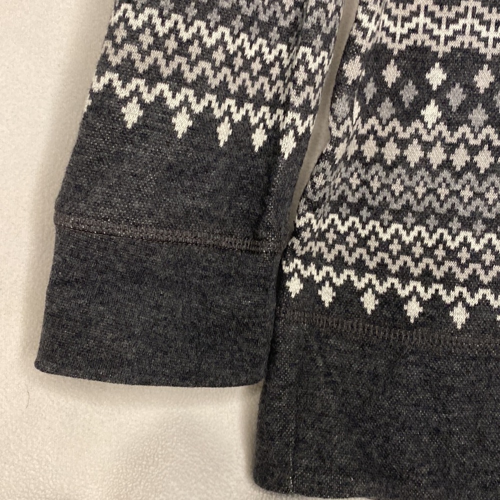 Gray Patterned Cowl Neck Sweater - image 2